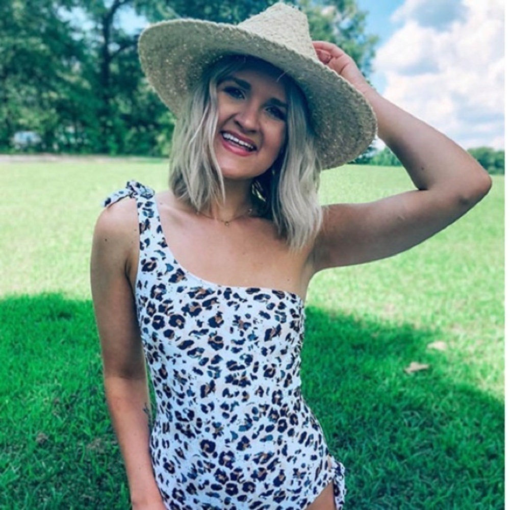 Nip Tuck NWT Rhonda Leopard Animal Print One Shoulder One Piece Swimsuit 10 NEW - Picture 7 of 16